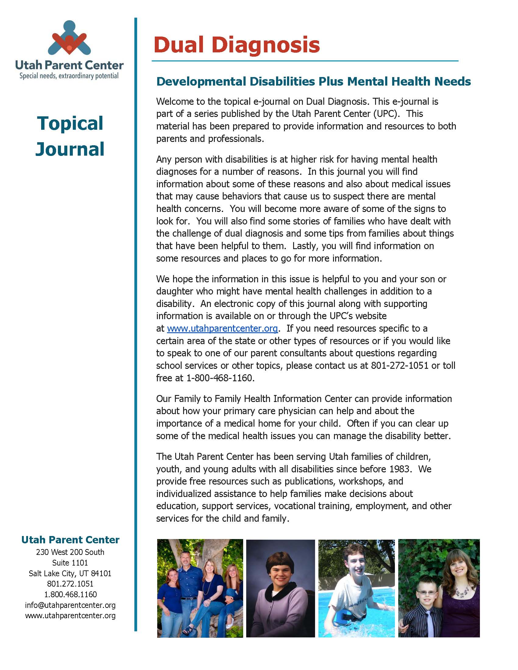 Dual Diagnosis Topical Journal