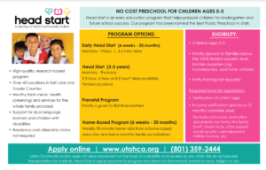 Head Start Programs Utah