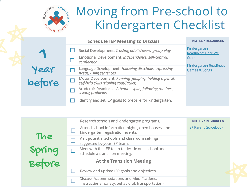 Moving from Preschool to Kindergarten preview