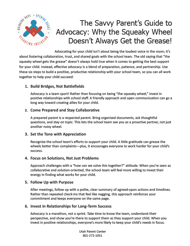 Savvy Parent Guide to Advocacy preview