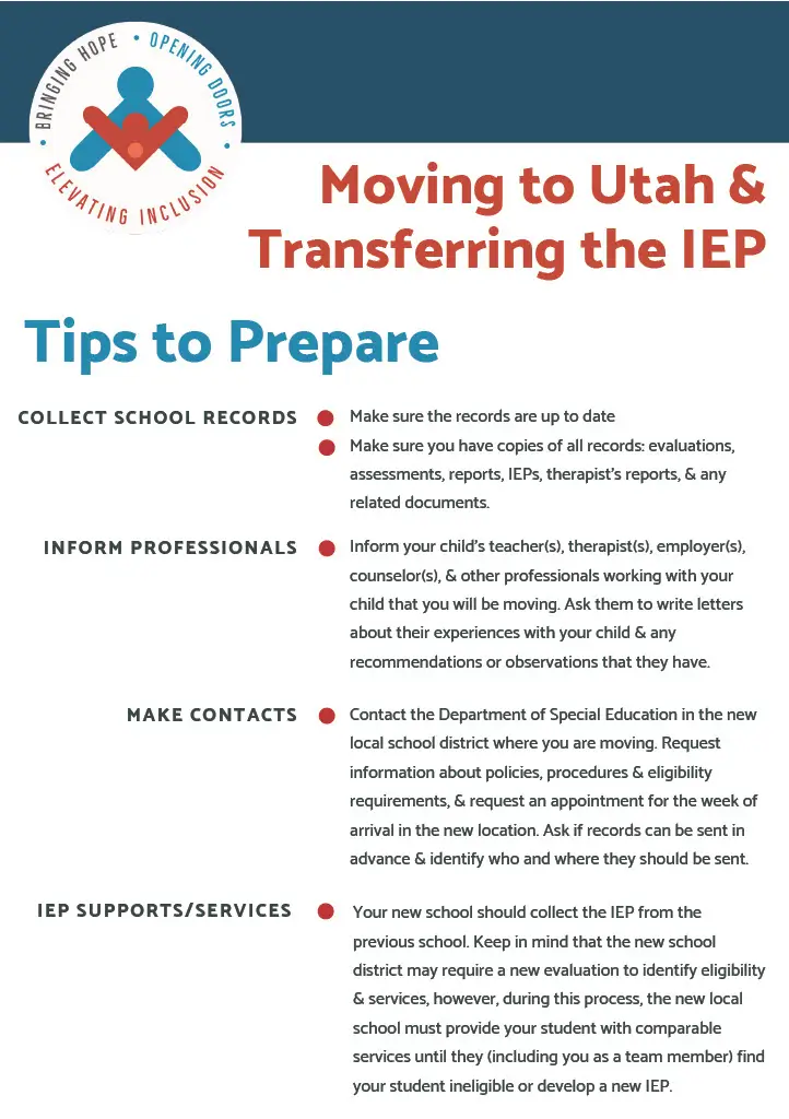 Moving to Utah & Transferring an IEP preview